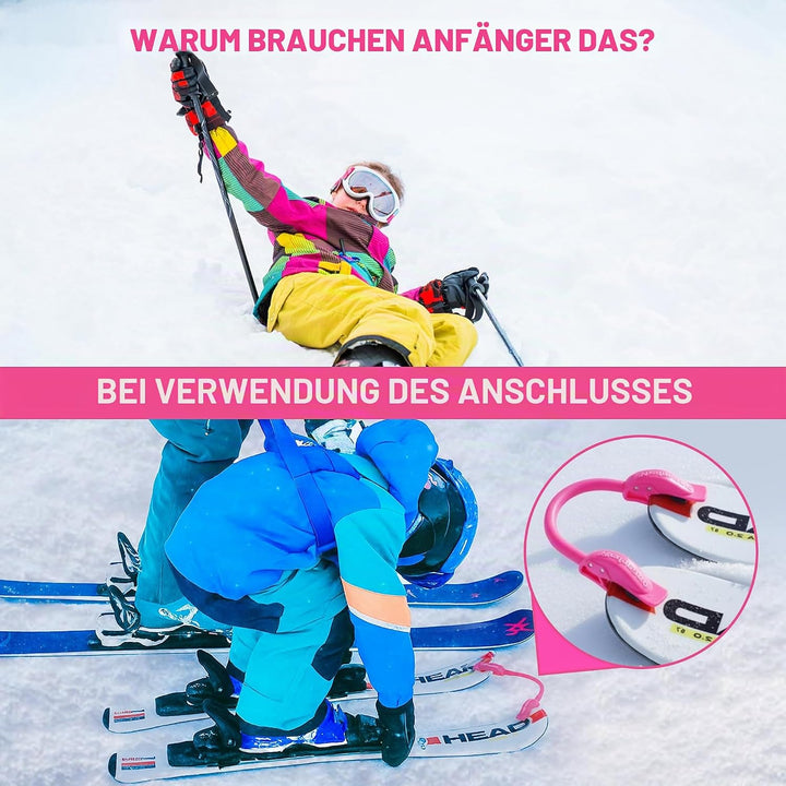 Launch Pad Wedgease Skispitzenverbinder – Lernen Sie Skifahren – lehrt Geschwindigkeitskontrolle, Ma