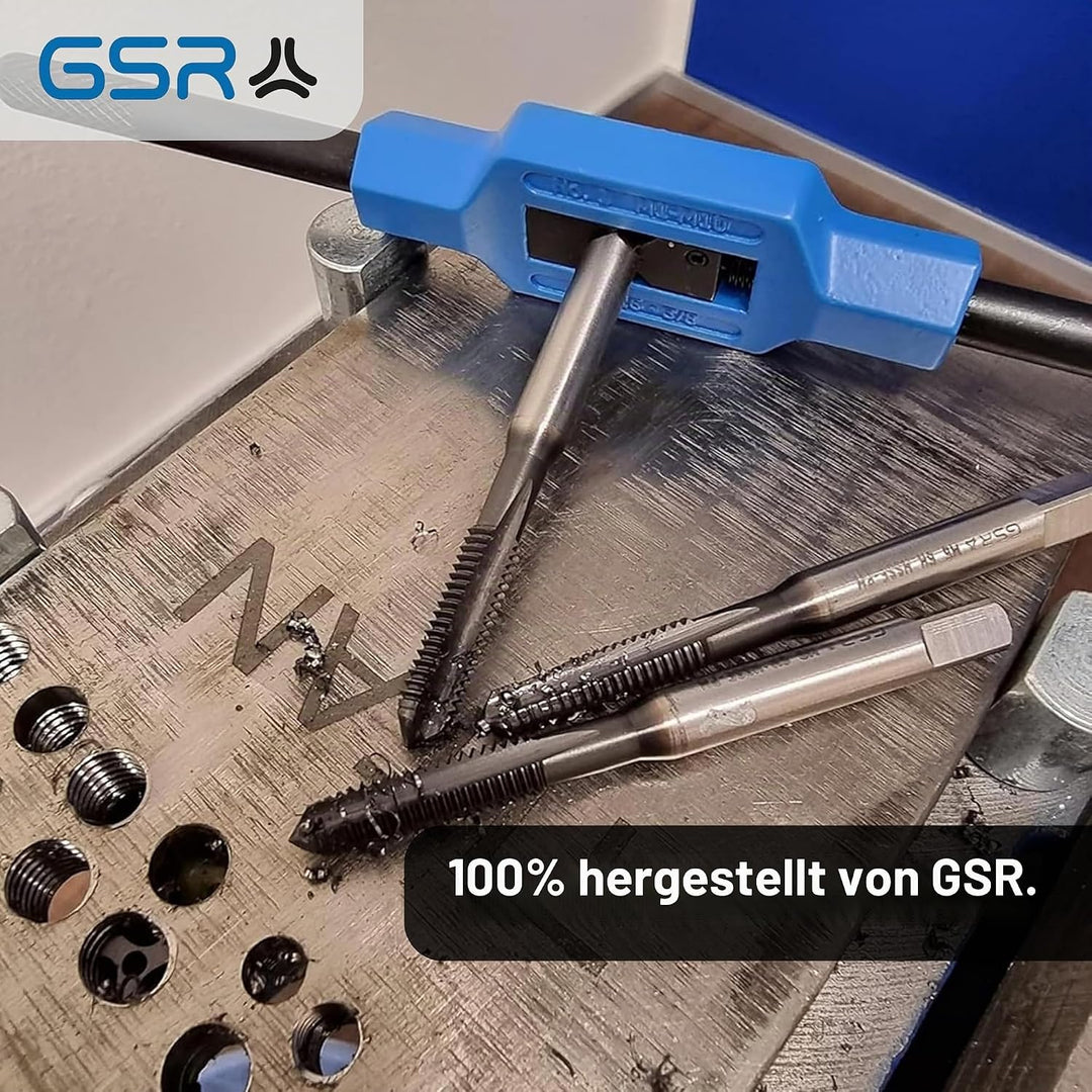 GSR Silver Windeisen DIN 1814 verstellbar, Handgewindebohrer (Gr.2 | M4 - M12), Spannbacken aus Werk