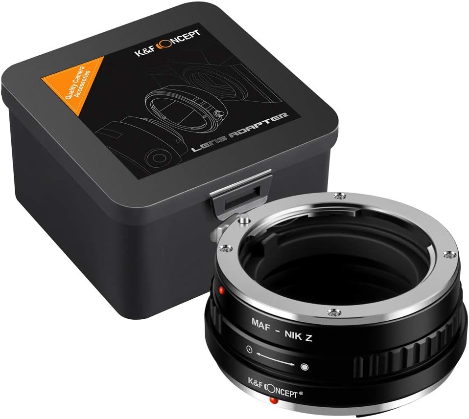 K&F Concept MAF-NIK Z Bajonettadapter Objektiv Ring für Minolta SA AF MAF Objektiv auf Nikon Z 7 und