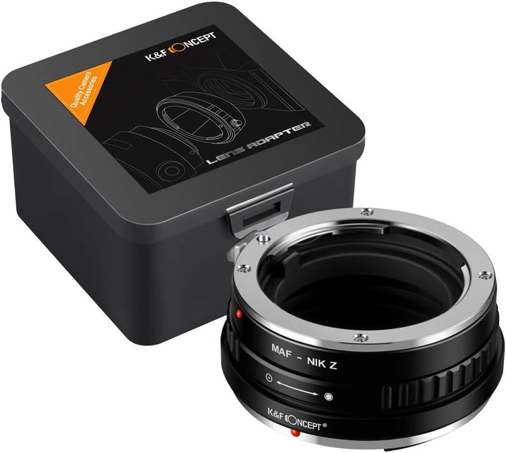 K&F Concept MAF-NIK Z Bajonettadapter Objektiv Ring für Minolta SA AF MAF Objektiv auf Nikon Z 7 und