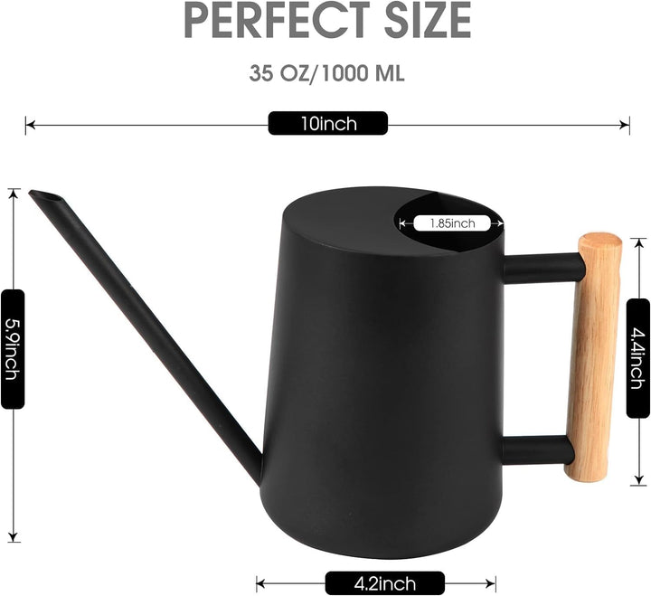 Giesskanne Zimmerpflanzen, 1000ml Metall Edelstahl Giesskanne Kleine Moderne Bewässerung Topf mit la