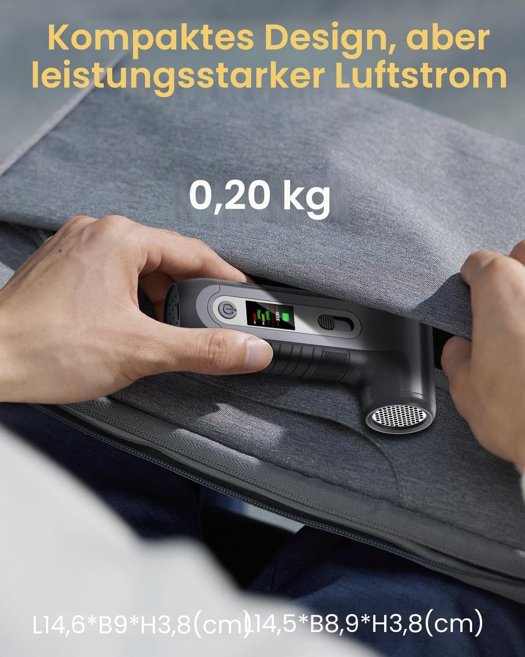 Elektrische Staubgebläse 200000 RPM mit HD‑Display - Air Duster Mini‑Gebläse für PC‑Reinigung mit LE