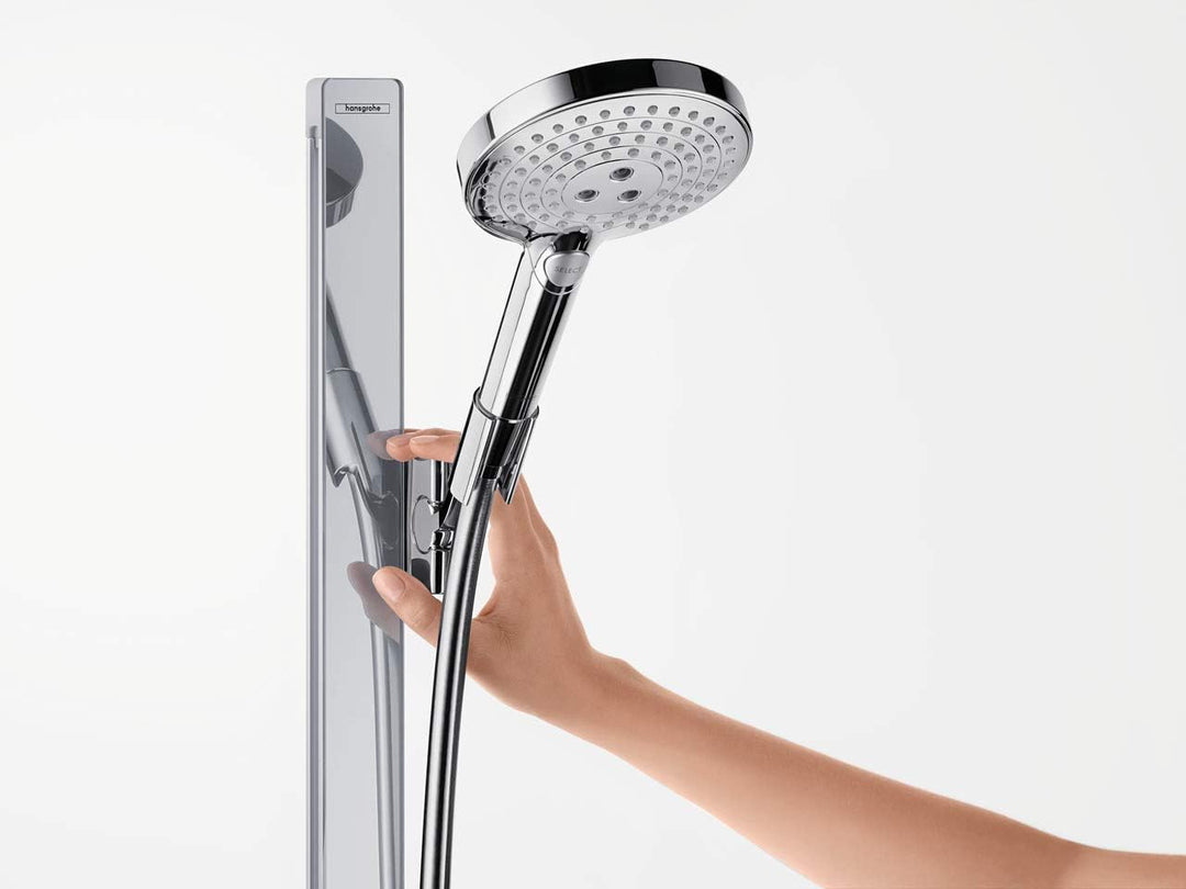 hansgrohe wassersparendes Duschsystem (Duschkopf, Schlauch, Duschstange, Raindance Select S 120 Rege