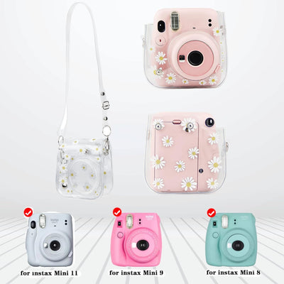 Sofortige Kameratasche, PVC-Kamera-Schutzhülle Daisy Transparente Sling Shell-Tasche mit Schultergur
