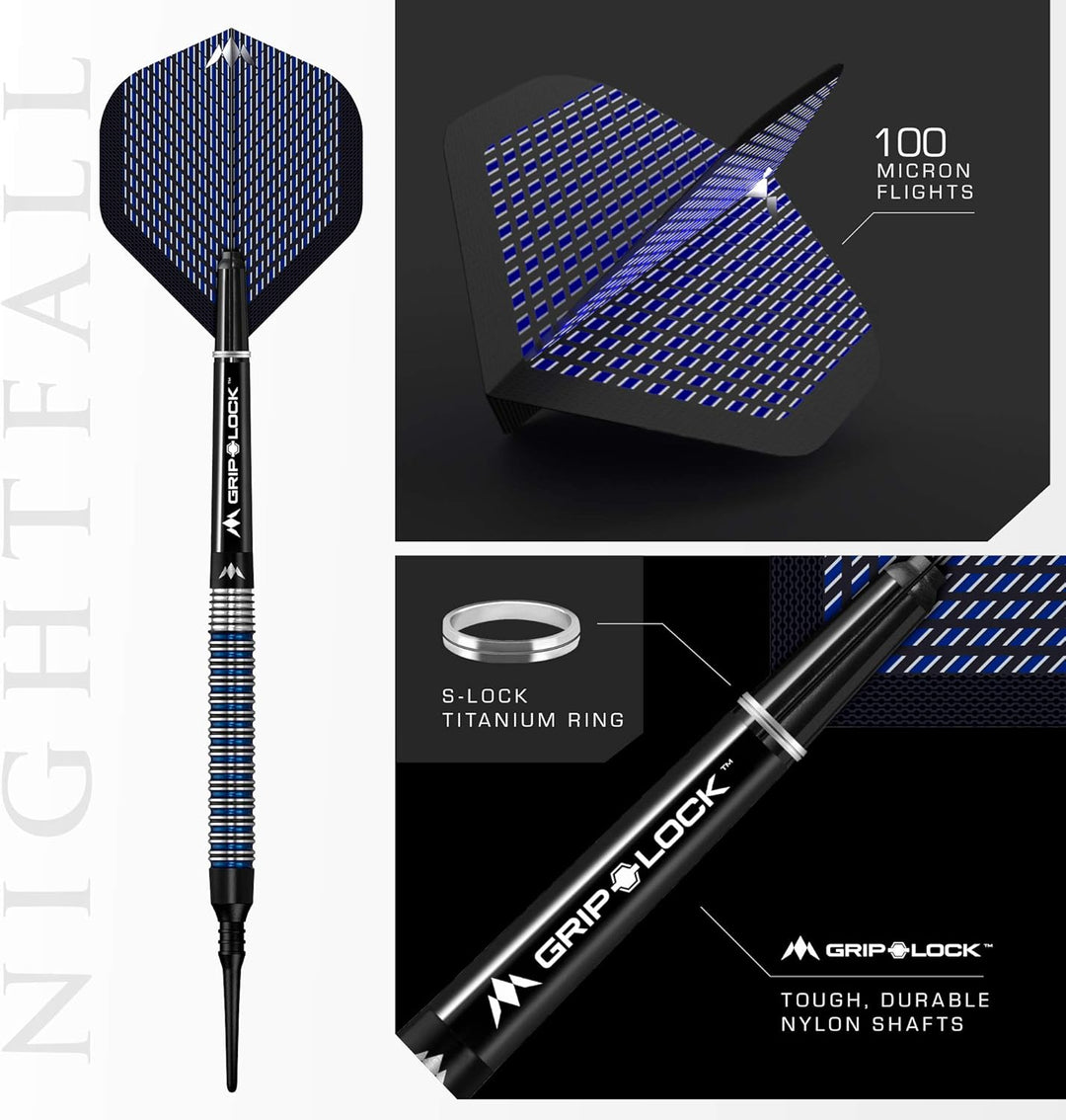 Mission Nightfall Dartpfeile mit weicher Spitze 19 g M2, 19 g M2