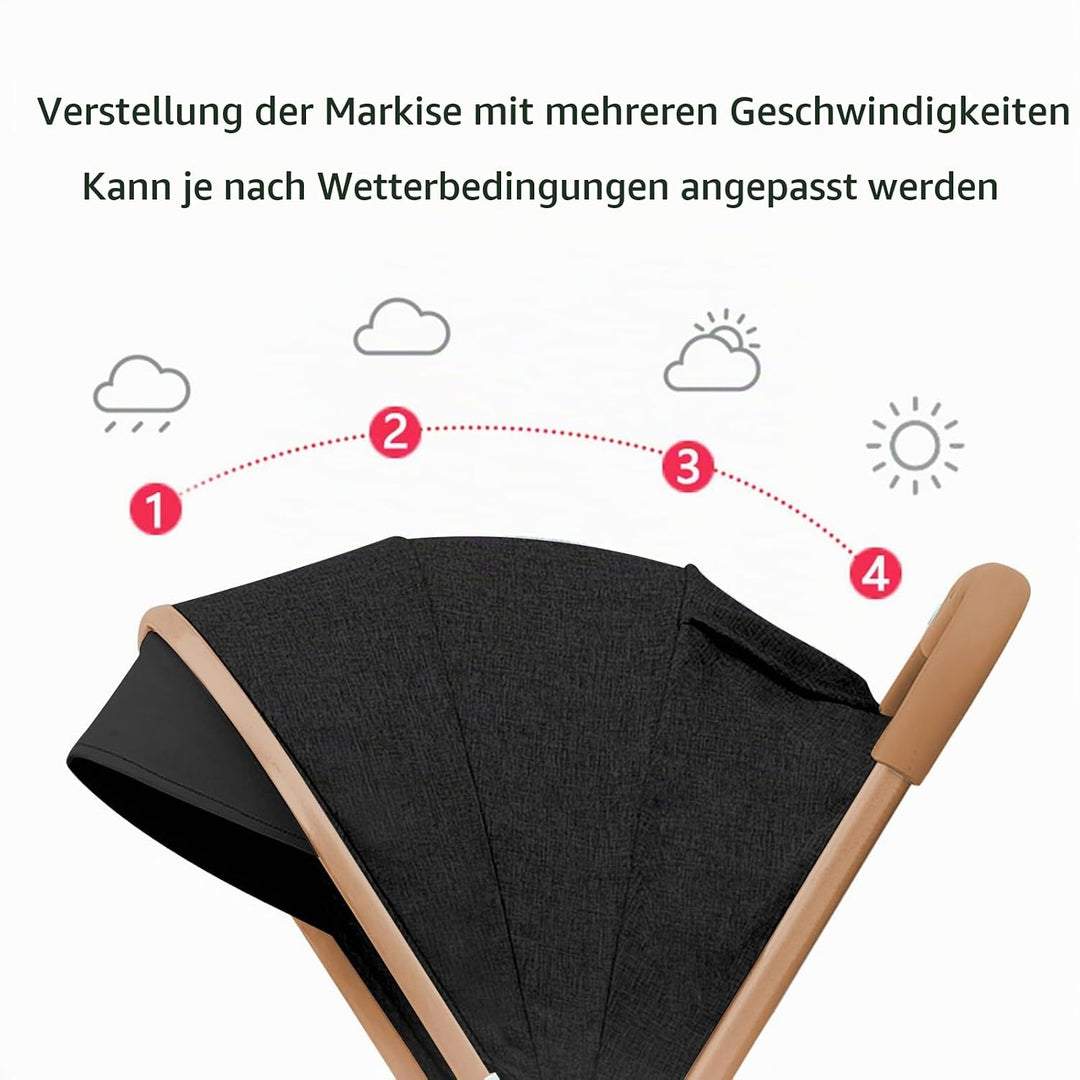 OHMG Kids Kinderwagen mit Babywanne,2 in 1,ultrakompakt,Kompakter Buggy mit Schultergurt,5-Punkt-Gur