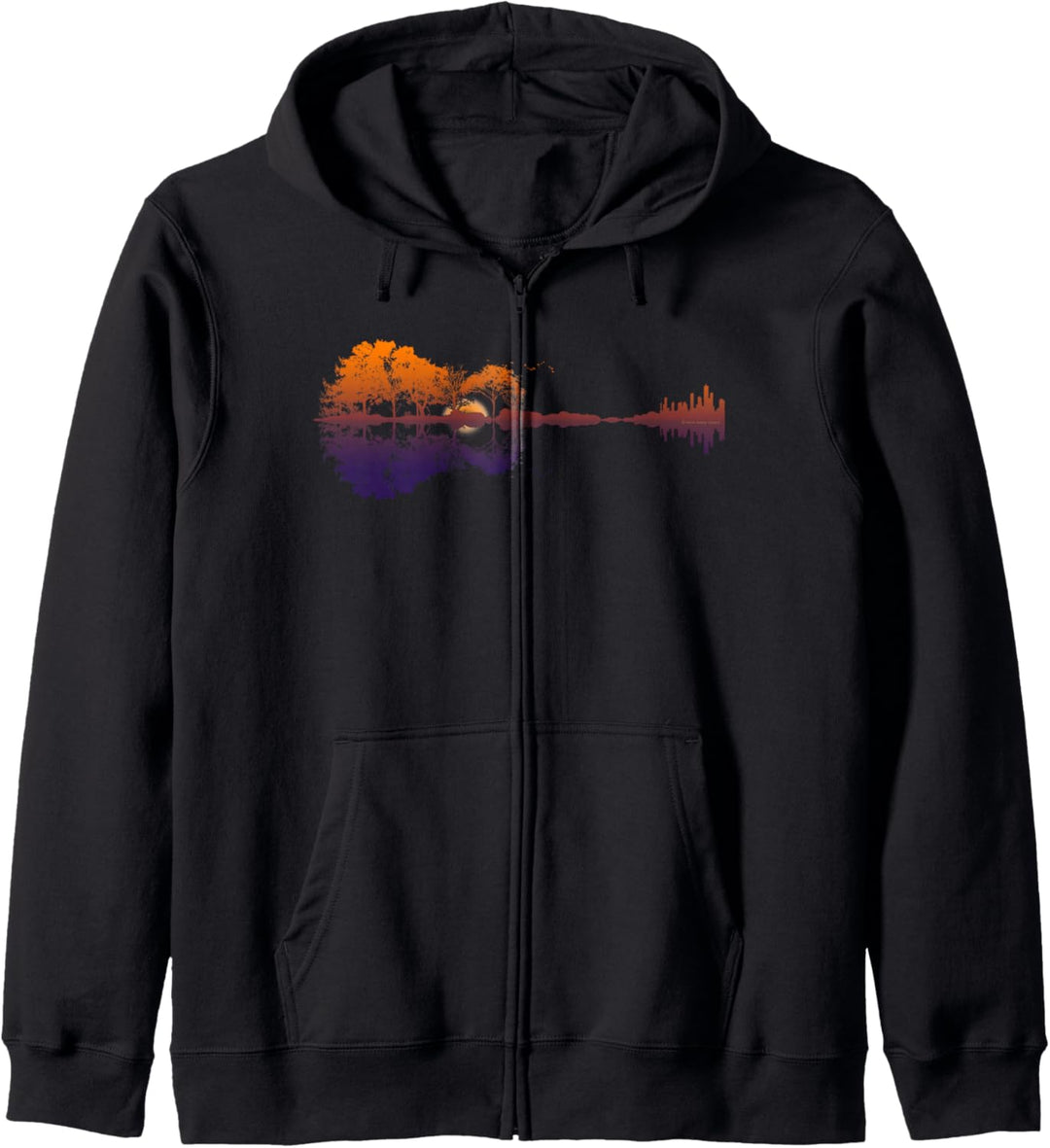 Guitar Lake Reflections Musik- und Guitar Kapuzenjacke