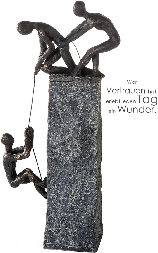 Casablance Deko Skulptur Assistance aus Poly - Deko Figur - Dekoration Wohnzimmer - Bronze/dunkelgra