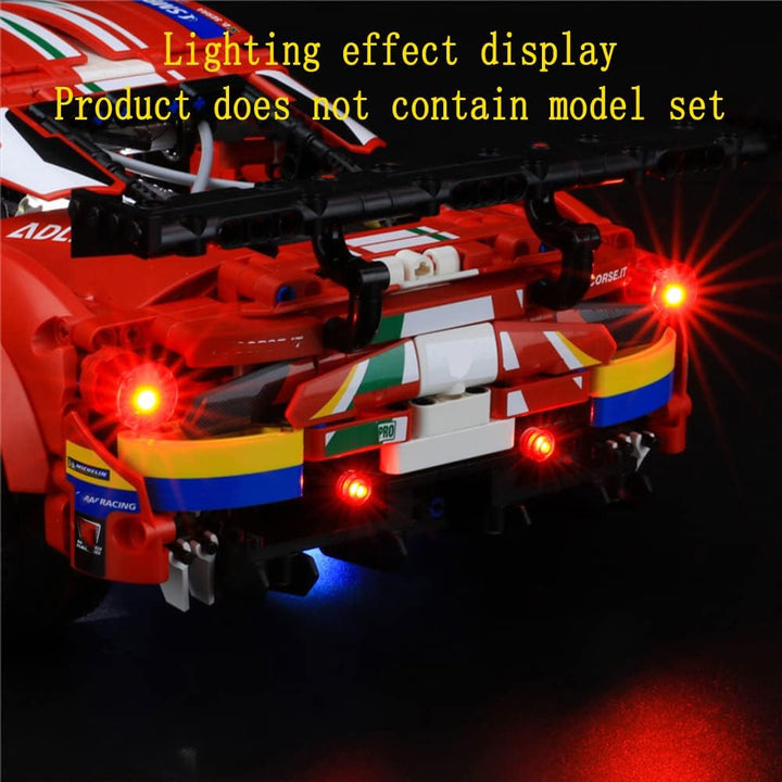 GEAMENT Licht-Set Kompatibel mit Lego Ferrari 488 GTE AF Corse #51" Supersports Car - Beleuchtungsse