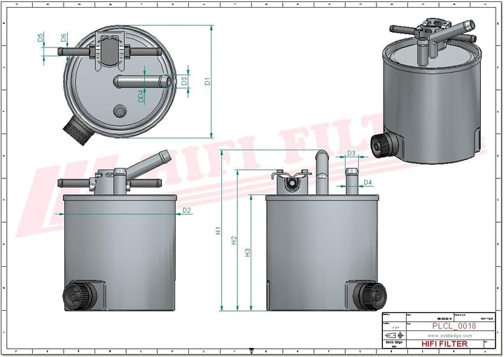 HIFI FILTER Kraftstofffilter SN 99140 kompatibel mit SK 3055, PP971/5, WK9043, P95-4593, WK 9067