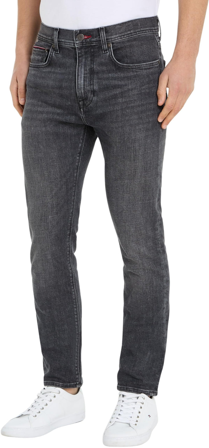 Tommy Hilfiger Herren Jeans Bleecker Slim Fit 29W / 32L Denim (Damon Black), 29W / 32L Denim (Damon