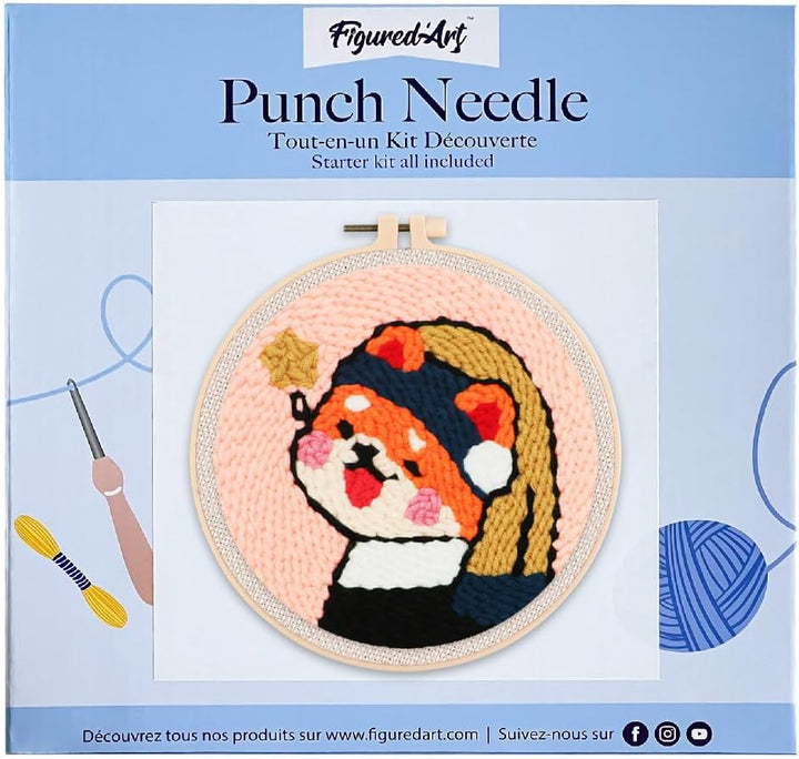 Figured'Art Punch Needle Set für Erwachsene - Stickerei, ideal für Anfänger - Mädchen mit der Perle
