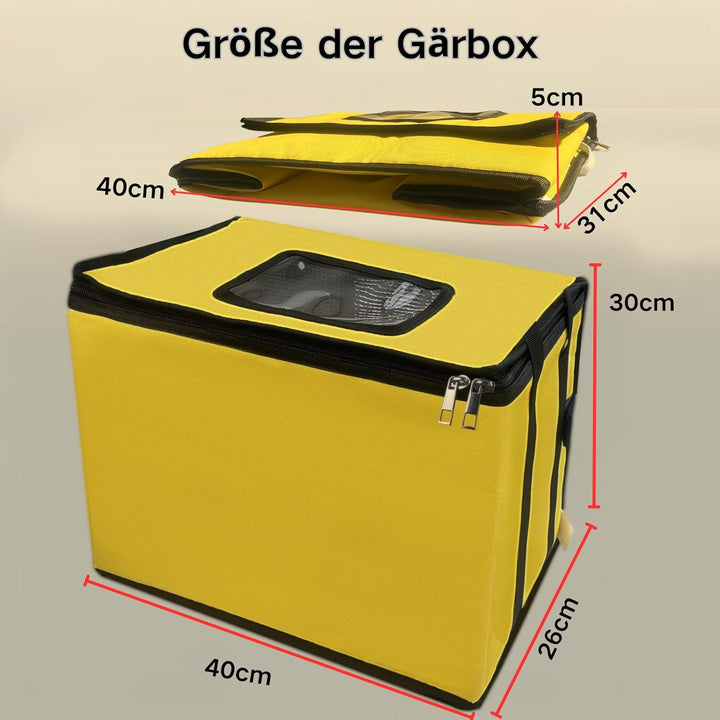 Brot Gärbox mit Heizung，Faltbare Brot Gärschrank Einstellbare Temperatur und Timer, Teiggärbox zum B