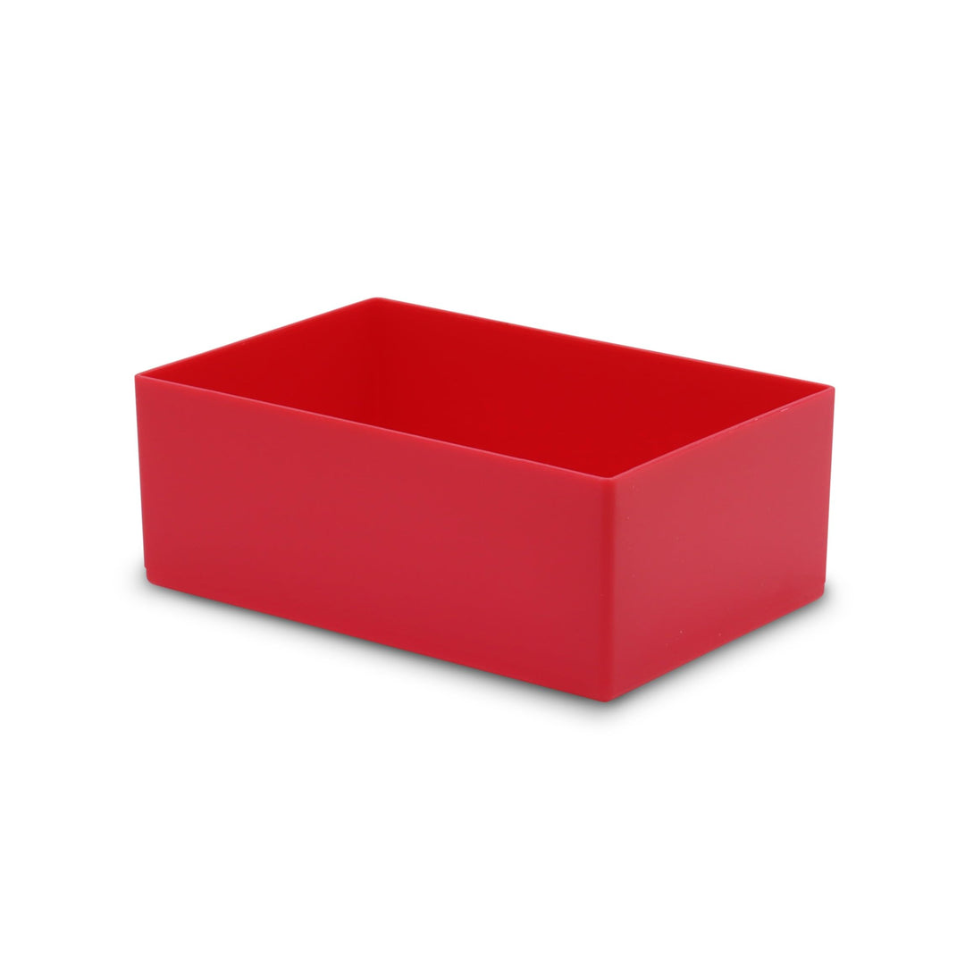 1a-TopStore 25 Stück Einsatzkasten Serie E63/4, rot, 162x108x63 mm, aus Polystyrol, Industrienorm, f