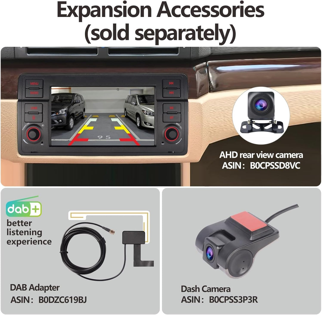 LXKLSZ Autoradio für BMW E46 3er Serie 1999-2004 Kompatibel mit Carplay/Android Auto mit 7 Zoll Touc