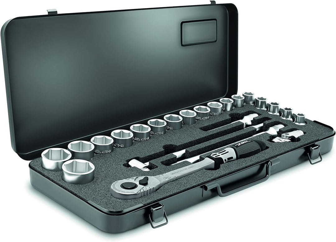 MATADOR Schraubwerkzeuge Steckschlüsselsatz 6-kant 12,5 (1/2) mm, 4114 9230, 23-teilig 23-teilig Met