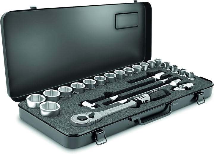MATADOR Schraubwerkzeuge Steckschlüsselsatz 6-kant 12,5 (1/2) mm, 4114 9230, 23-teilig 23-teilig Met