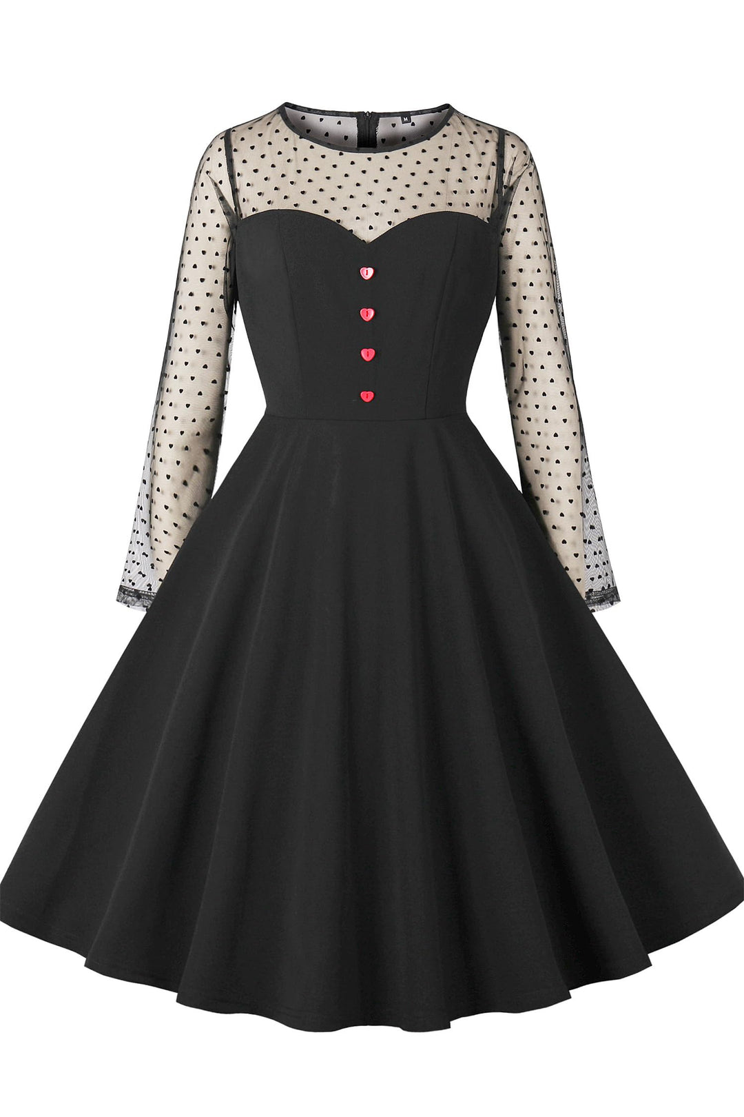 AXOE Damen Abendkleid Elegant für Hochzeit Langarm S Schwarz, S Schwarz