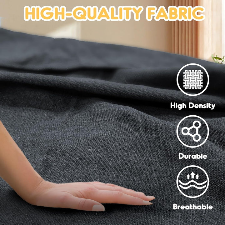 ANYOO Hängematte Outdoor Baumwolle Bequemer Stoff mit Baumfreundlichen Gurten zum Aufhängen, Robuste
