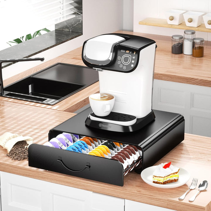 64 Kapsel kapselhalter für Tassimo Kapselschublade Schublade, Metall Kaffeekapselhalter Kapselspende