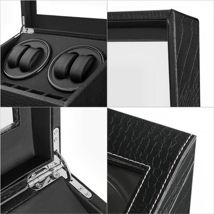 LINGFANSTORE Automatische Uhrenbeweger Box,luxuriöser Uhrenbeweger,Uhrengehäuse mit leisem Mabuchi M