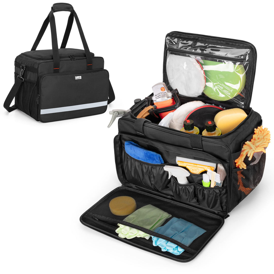 samdew Grosse Auto Wäsche Tasche, Auto Pflege Tasche für die Aufbewahrung von Auto Detaillierungs Zu
