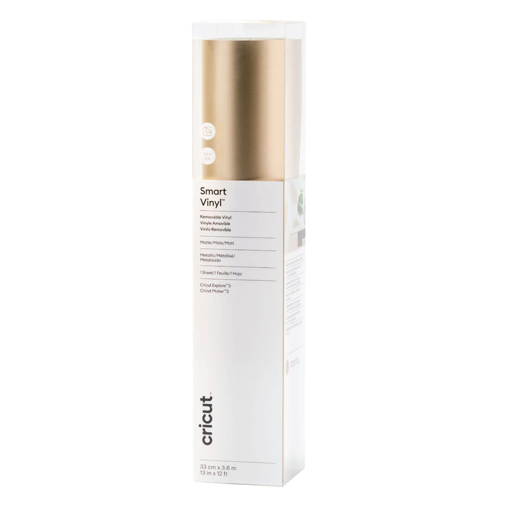 Cricut Smart Metallic Vinyl Abnehmbar | Champagner | 3,6 m | Selbstklebende Vinylrolle | Für die Ver