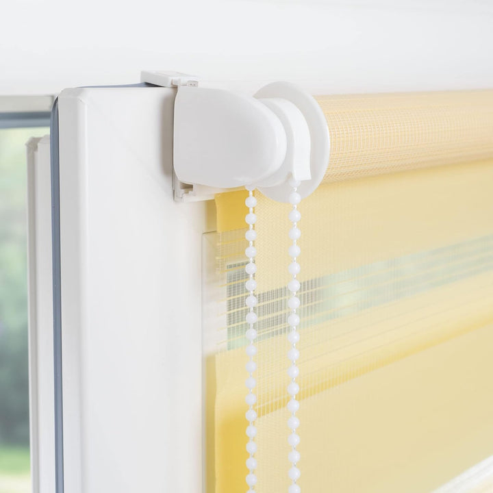 Liedeco® Duo Rollo Klemmfix - 80 x 210 cm Lemon Yellow/lichtdurchlässig/stufenlos verstellbar/leicht