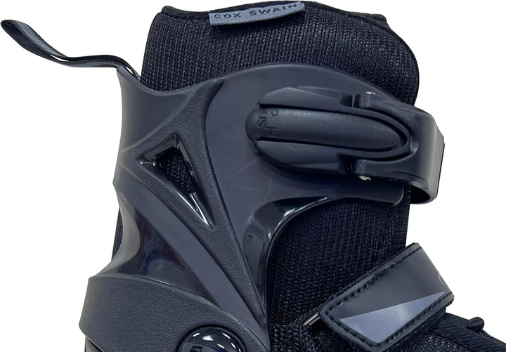 Cox Swain verstellbare Schlittschuhe Black Ice, Eislaufschuhe für Kinder, Jugendliche und Erwachsene