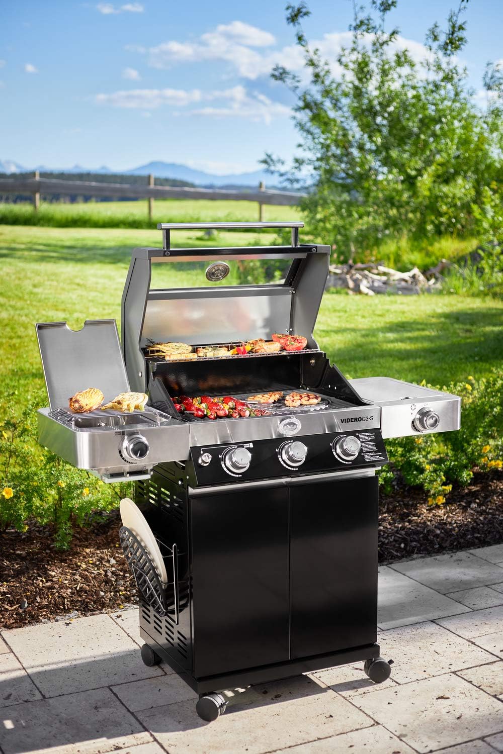 RÖSLE VARIO Grillrost RS, Hochwertiger Grillrost aus emailliertem Gusseisen, Grillbranding, 30 cm