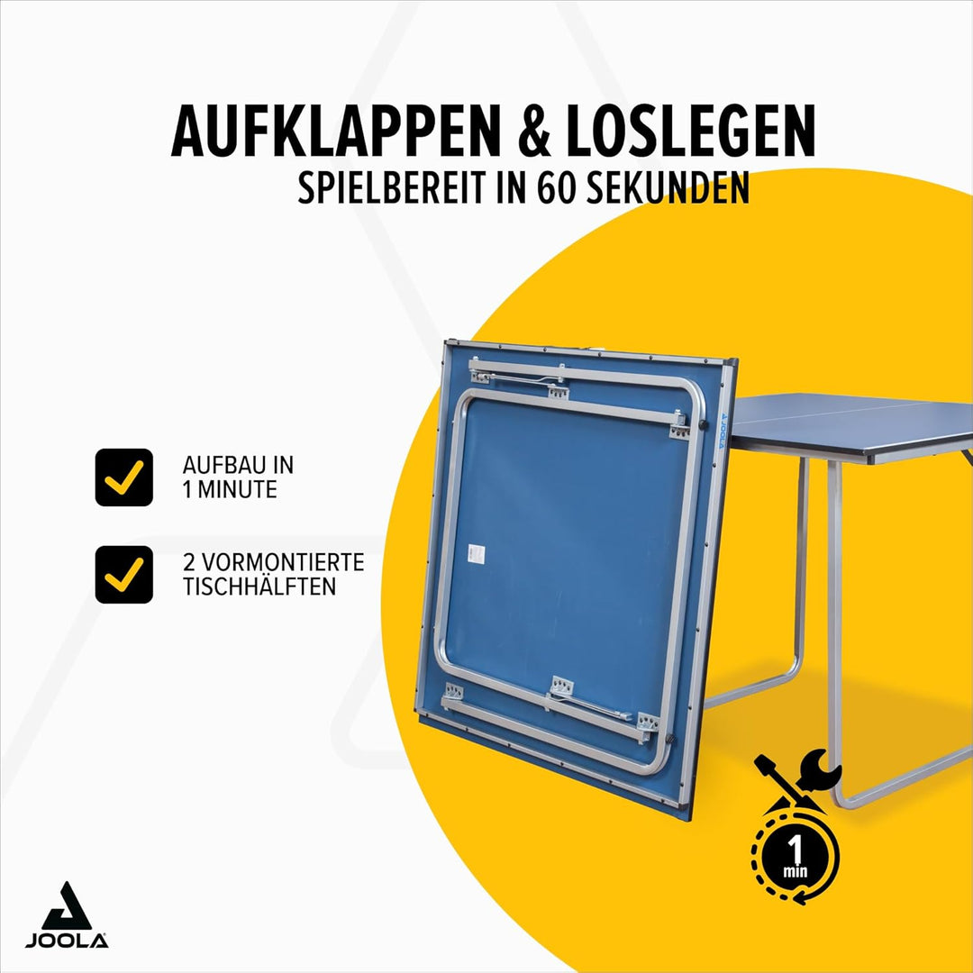 JOOLA Midsize Tischtennisplatte, Freizeittisch, Tischtennistisch inklusive Tischtennisnetz