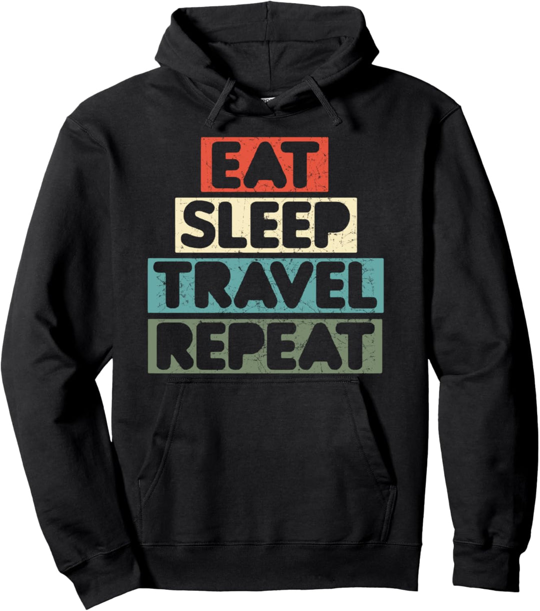 Eat Sleep Reisen Strand Urlaub Familienwochenendausflug Pullover Hoodie