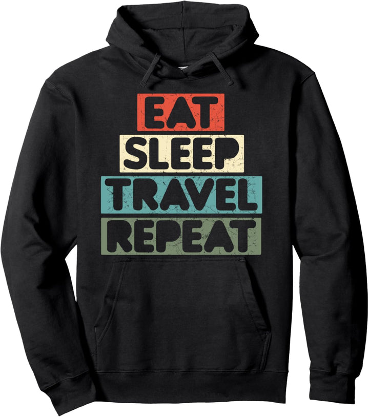 Eat Sleep Reisen Strand Urlaub Familienwochenendausflug Pullover Hoodie