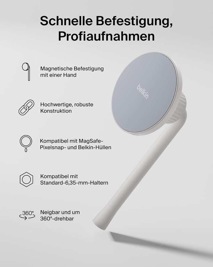 Belkin Stage Creator Kit, Vlogging-Kit, Stativ für Smartphone, magnetische Handyhalterung, Zwei kabe
