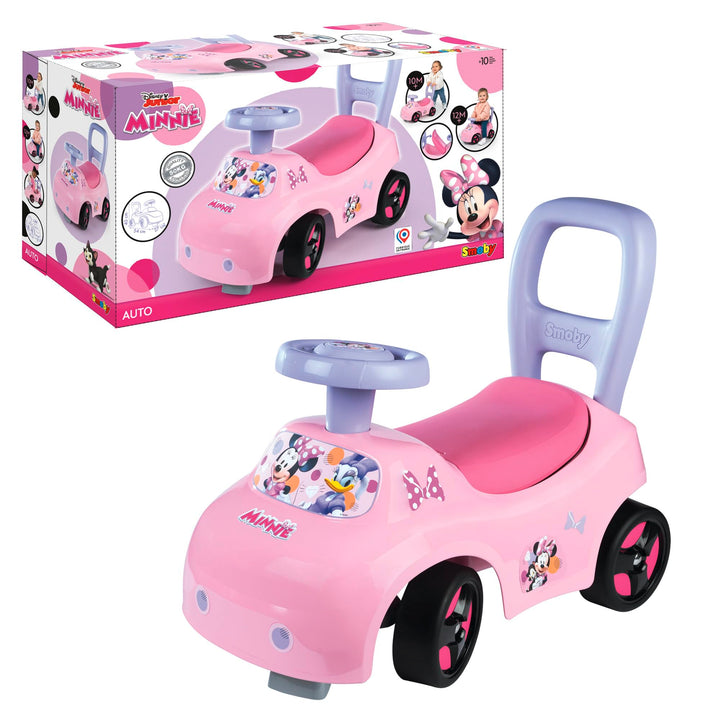 Smoby - Minnie Prima Auto, 7600720544, +10 Monate, Ride on, offizielles Lizenzprodukt von Disney, ro