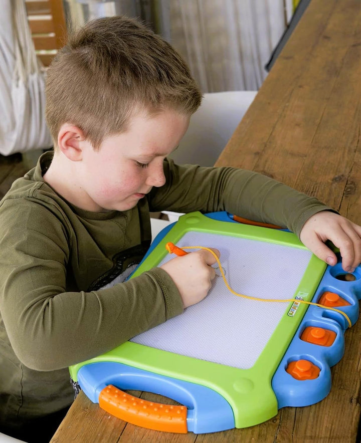 alldoro 68515 Zeichentafel 2 in 1 Set, Grosser Zauberzeichner mit Buntem Display 45 x 31,5 cm & klei