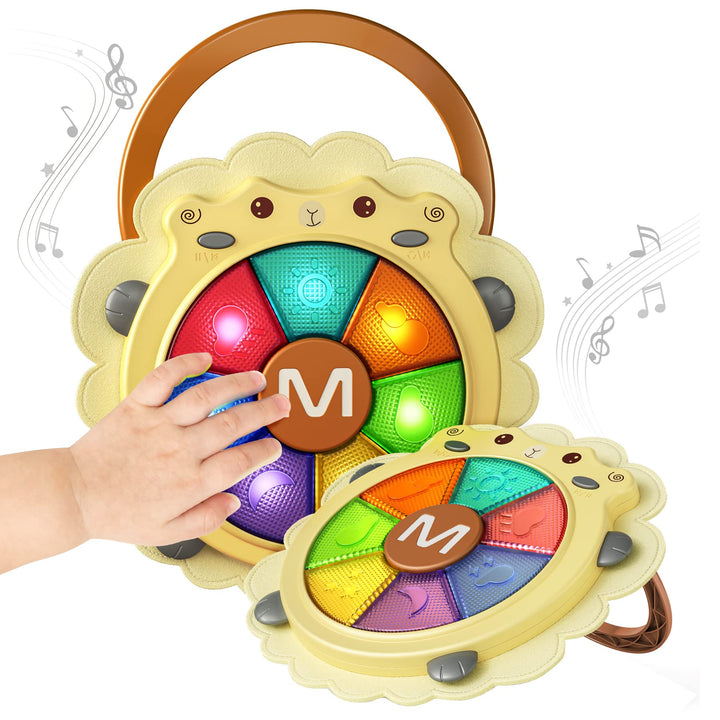 TUMAMA KIDS Musikalisches Baby Musikalische Trommel Spielzeug Set, Ton und Licht, Musikinstrumente S
