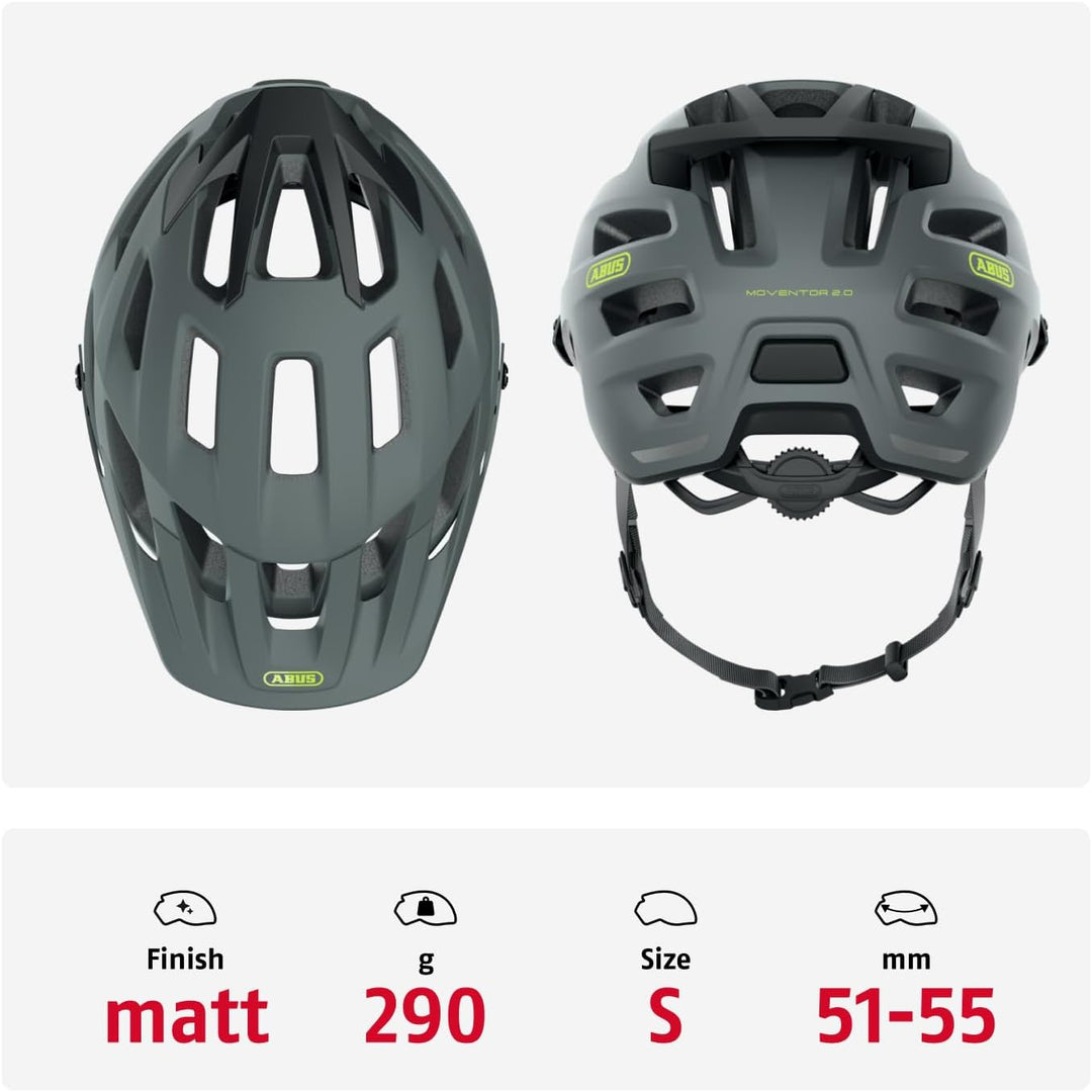 ABUS MTB-Helm Moventor 2.0 - komfortabler Fahrradhelm fürs Gelände - All-Mountain-Helm - für Damen u