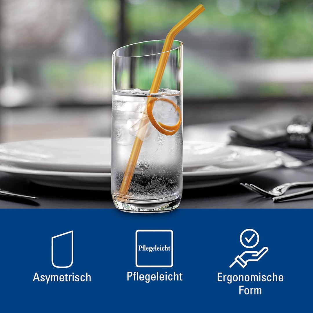Villeroy und Boch - NewMoon Longdrinkbecher Set, 4tlg., elegante, modern geschnittene Longdrinkgläse