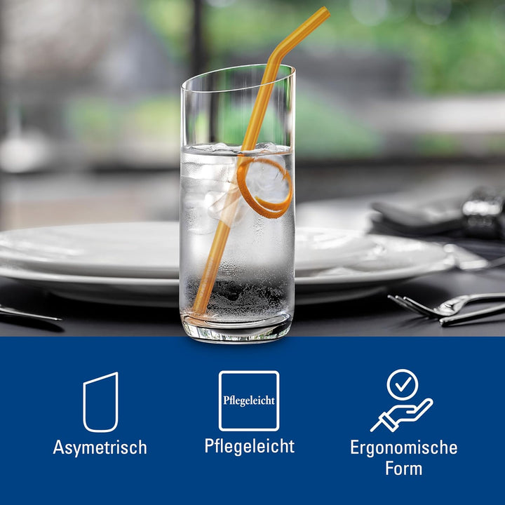 Villeroy und Boch - NewMoon Longdrinkbecher Set, 4tlg., elegante, modern geschnittene Longdrinkgläse