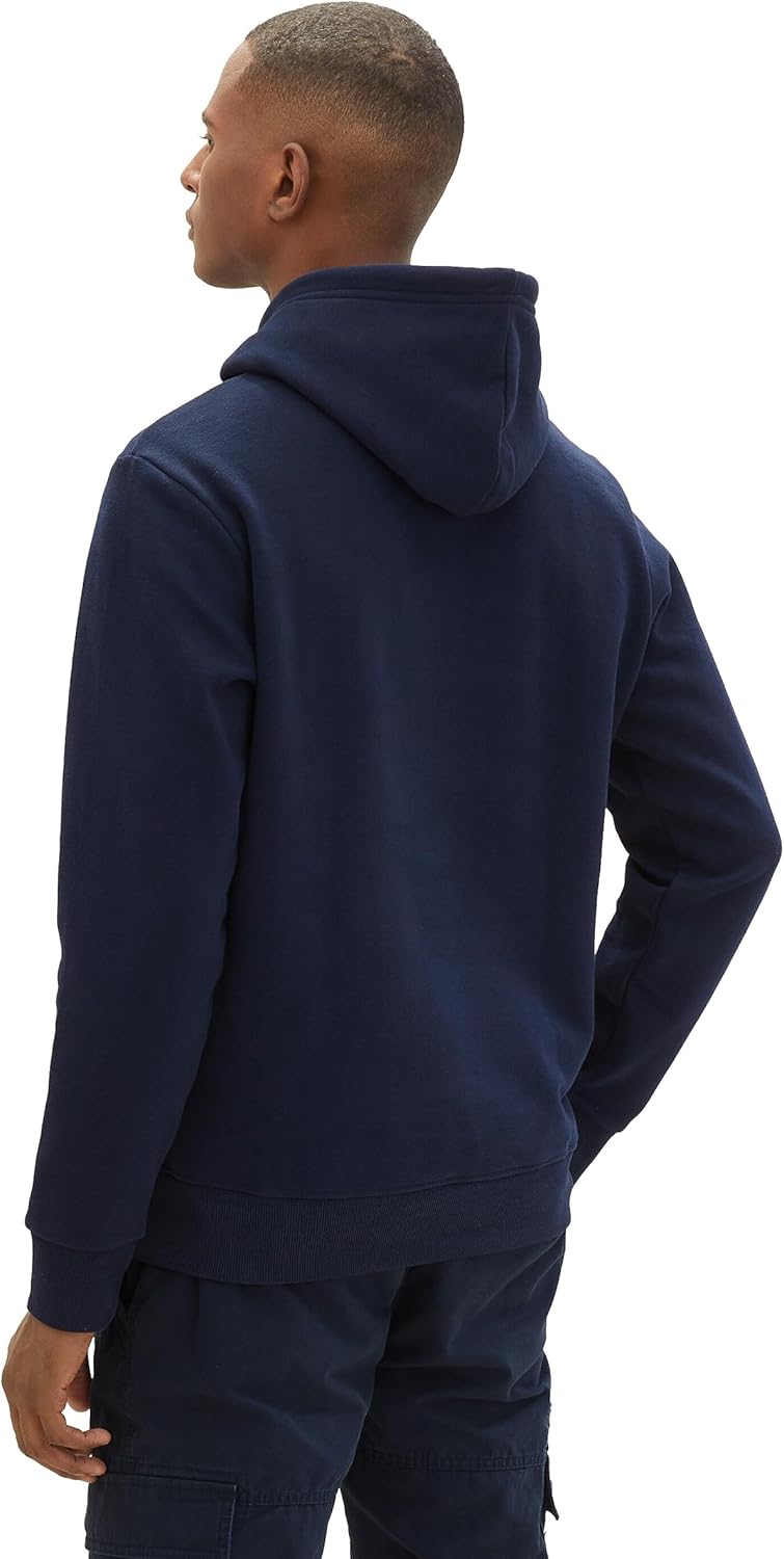 TOM TAILOR Herren Hoodie Sweatshirt mit Print S 10668 - Sky Captain Blue, S 10668 - Sky Captain Blue
