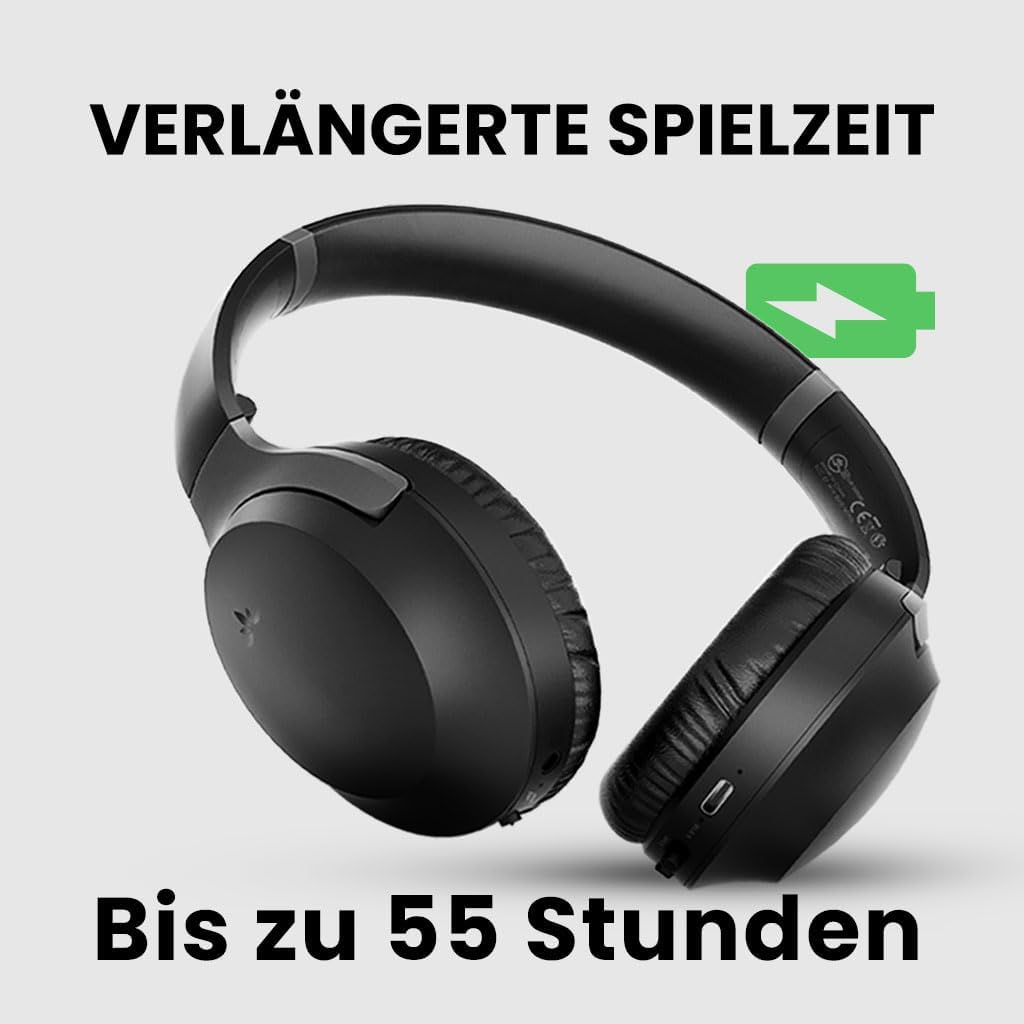 Avantalk Aria 3 - Bluetooth 5.3 Kabellos Headset mit abnehmbarem Noise-Cancelling Mikrofon, klare Sp