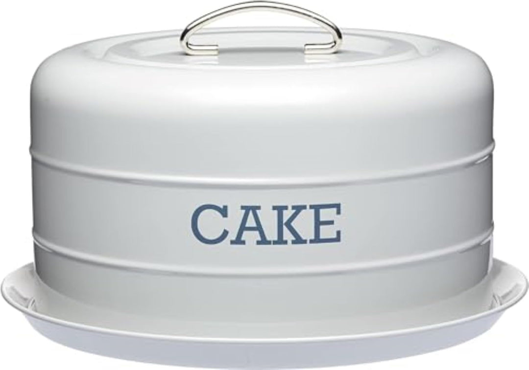 KitchenCraft Living Nostalgia Kuchendose, luftdichte Kuchendose / Kuchenkuppel, 28,5 x 18 cm - Frenc