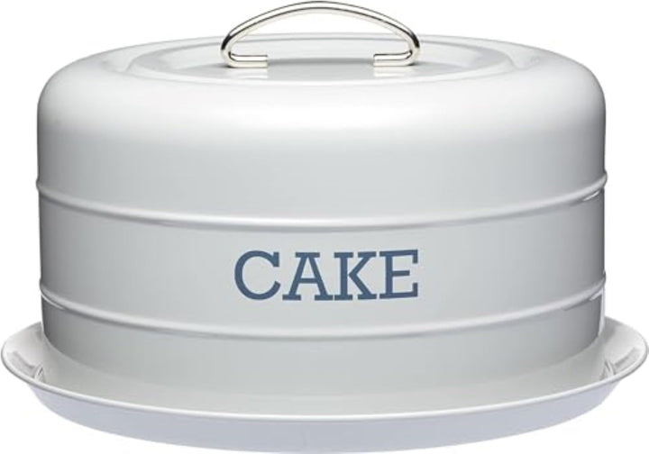KitchenCraft Living Nostalgia Kuchendose, luftdichte Kuchendose / Kuchenkuppel, 28,5 x 18 cm - Frenc