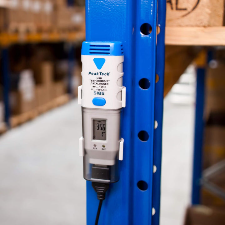 PeakTech 5185 – USB Data Logger/Rekorder mit 32.000 Messwerten für Luftfeuchtigkeit & Temperatur Mes