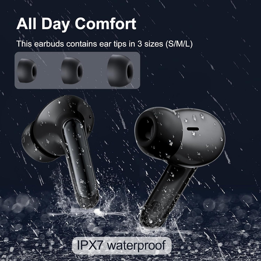 Bluetooth Kopfhörer Kabellos In Ear, Blackview Wireless Earbuds mit 4 ENC & ANC Noise Cancelling Mik