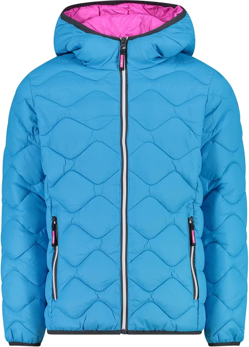 CMP Mädchen Kinderjacke mit Fester Kapuze JACKET 98 Türkis, 98 T&#xFC;rkis