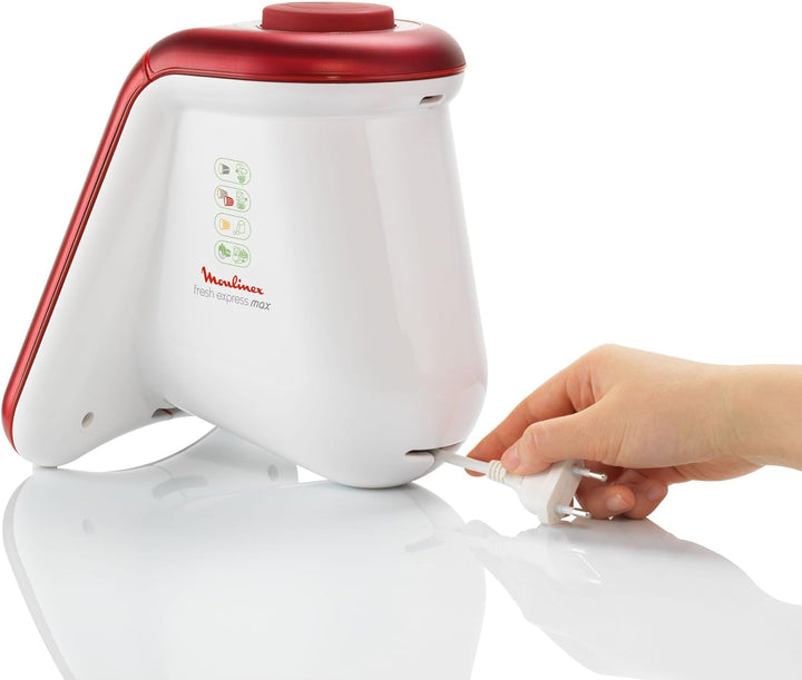Moulinex DJ8115 Elektrisches Schnitzelwerk | Fresh Express Max Zerkleinerer | 5 Trommeleinsätze Würf