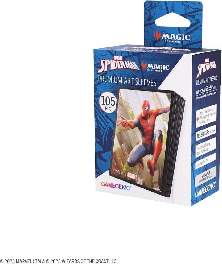Gamegenic, Magic: The Gathering – Marvel's Spider-Man Premium Art Sleeves – Spider-Man, 105 Sleeves