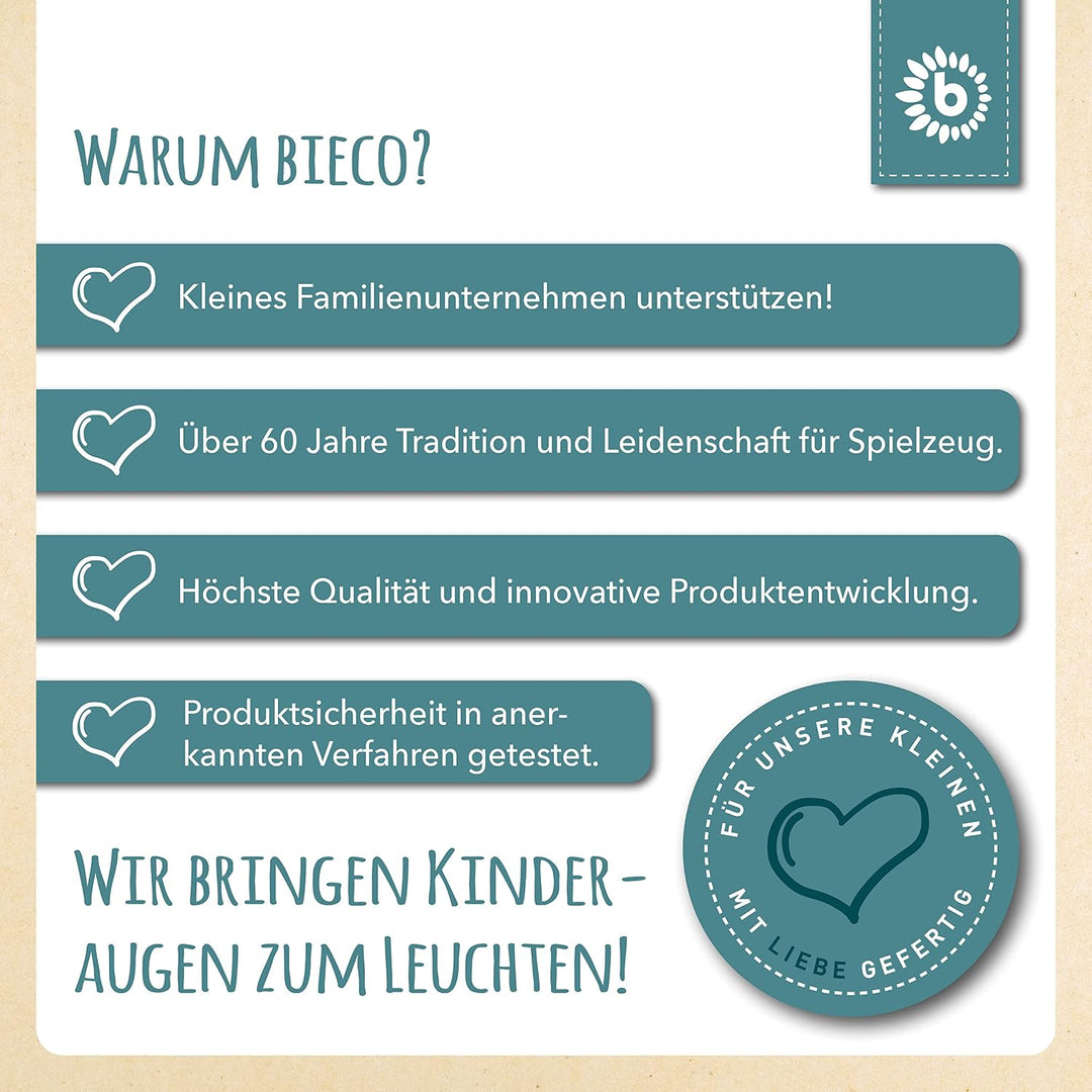Bieco Spieltrapez | Spielbogen für Babys -Figuren, Rasseln, Kugeln | Spielebogen Holz Baby | Spieltr